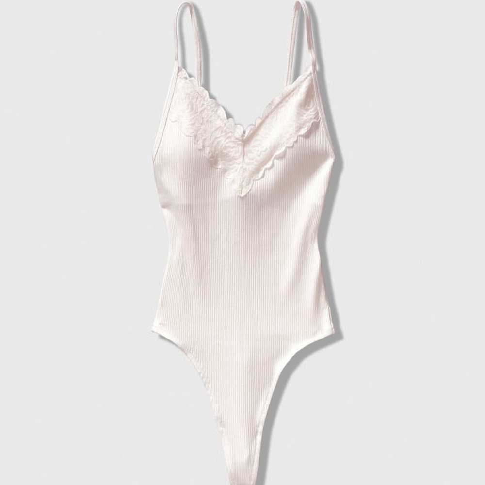 VS Pink “Cami” lace bodysuit